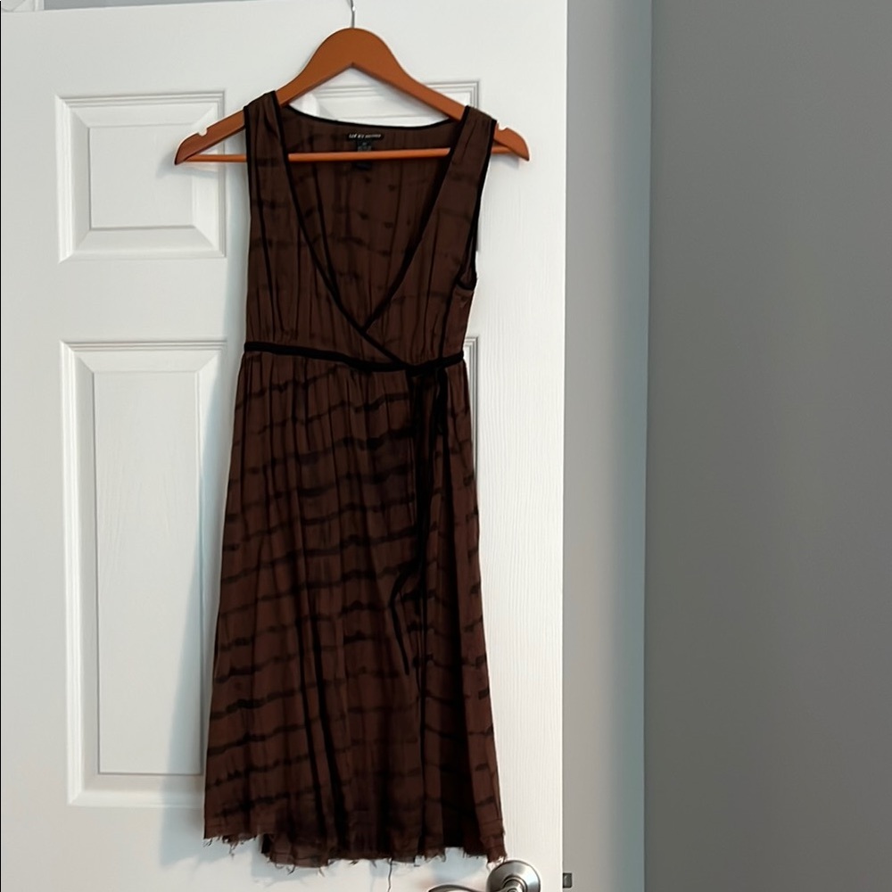 Lucky Brand Chocolate Brown Wrap Midi Sundress
